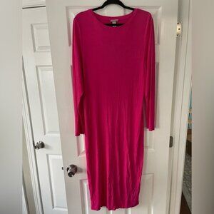 Ava & Viv Vibrant Pink Long Sleeve Dress